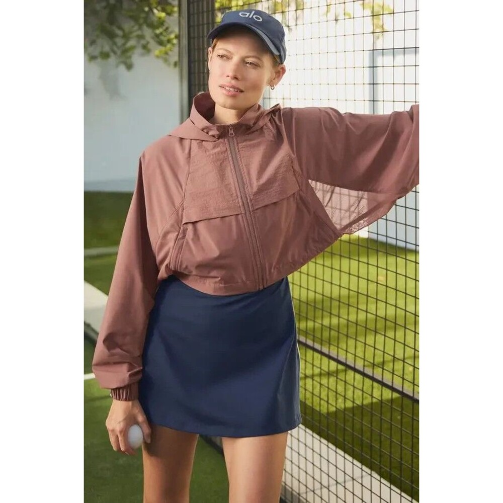 ALO Chestnut Brown Cropped Playmaker Jacket - S